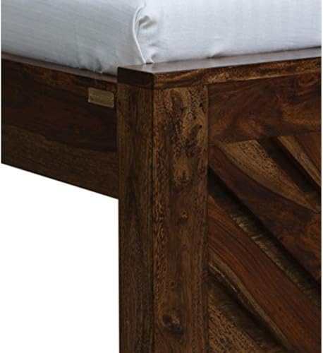 Image of Bed Solid Sheesham Wood for Your Bedroom Delivery Condition-DIY(Do-It-Yourself) Solid Wood King Bed (Finish Color - Natural Finish, Delivery Condition - DIY(Do-It-Yourself))