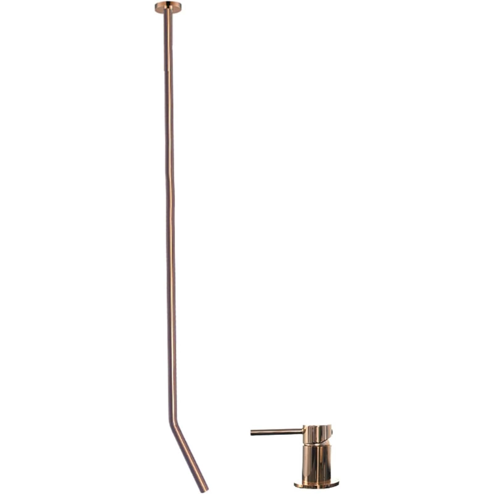 VITIWEDTY Hot and Cold Brass Wall Mounted Concealed Sink Tap Single Handle Bathroom Faucet (Rose Gold)