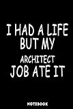  I Hade a life but my architect job ate it notebook: 6x9 inches 120 blank field notebook journal