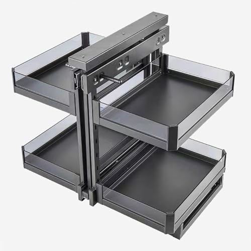 WABMJGW Organizador de Cocina para Esquinas ciegas, Organizador extraíble para gabinetes de Cocina de 800/900 mm, con 4 cestas de Almacenamiento y Estante Extensible.,800