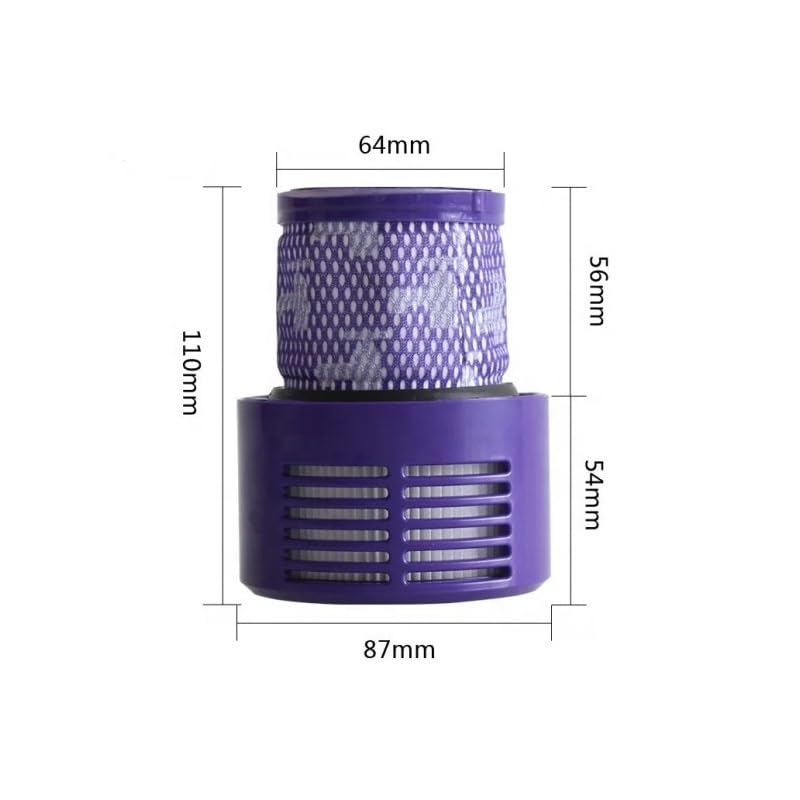 Lipski Compatible con Dyson V10 SV12, Aspirador inalámbrico Lavable ciclón Animal, Limpieza Total Absoluta, Filtro de Repuesto (Size : 2pcs)