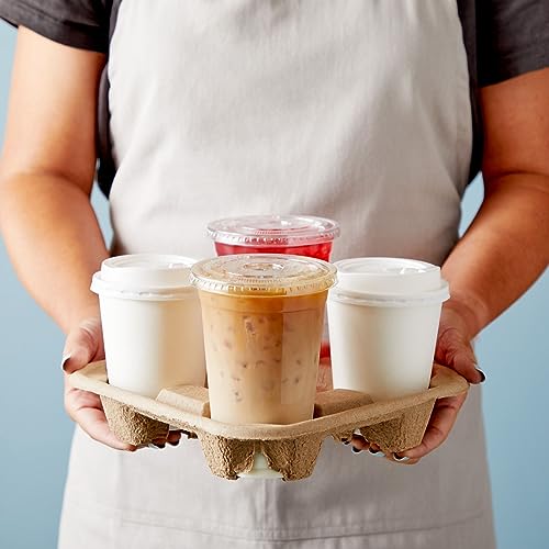 Okuna Outpost SHECO 60 Pack Disposable Coffee Tray, 4 Cup Carriers thumb #1