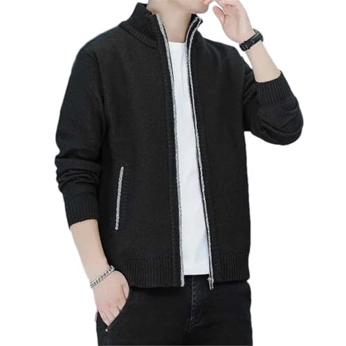 Cardigan en tricot homme fini les frissons gilet fermeture éclair chaude