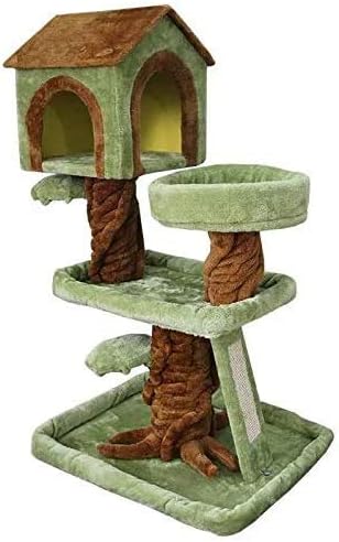 YoSpot Muti-Level Cat Tree House for Small Cat and Kitty 39.1 inch, with Scratching Pad, Plush Kitten Condos