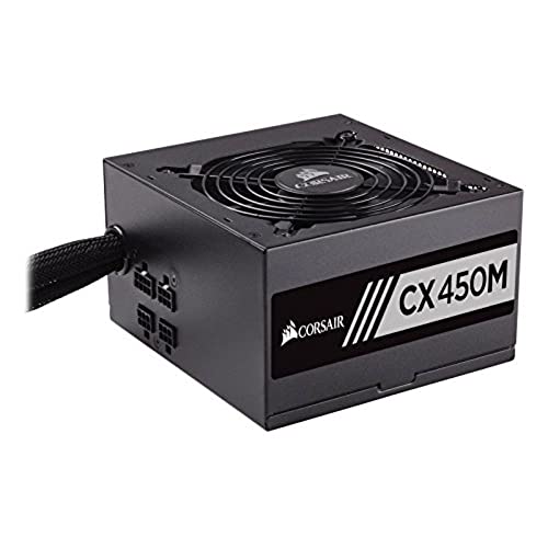 Image of Corsair CX450M 450 W 80+ Bronze Certified ATX Power Supply Unit - Black
