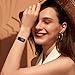 Slim Leather Band Compatible with Fitbit Inspire 3 Women,Top Grain Genuine Leather Strap Thin Wristband for Fitbit Inspire 3 Bands (Brown/Rose Gold)