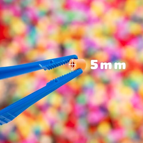 Benny Beads Bügelperlen 1500 Stück, Midi-Größe 5mm, Kreatives Bastelzubehör DIY Fuse Beads (Gelb)