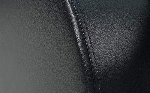 Divano Roma Furniture Rec01-Black Furniture Bonded Leather Recliner Chair - Overstuffed, Black #TOP5