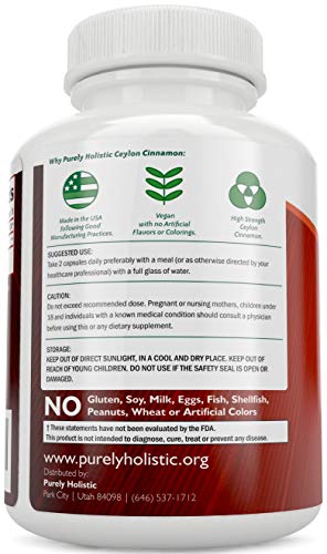 Ceylon Cinnamon Capsules 1500mg 150 Cinnamon Capsules Vegetarian & Vegan - 75 Day Supply (25% More) True Sri Lanka Ceylon Cinnamon Supplement Joint Support Blood Sugar Level Support