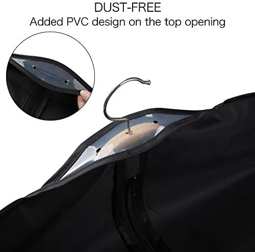 Univivi Garment Bag 43 inch Suit Bag for Storage (Set of 5), Foldable Washable Clear Lightweight Garment Bags for Costumes Suits Coats (60cm*109cm)