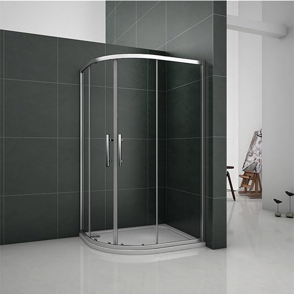 Sky Bathroom 1200x900x1850mm Quadrant Shower Enclosures Double Sliding Door Clear Glass Corner Entry Cubicle