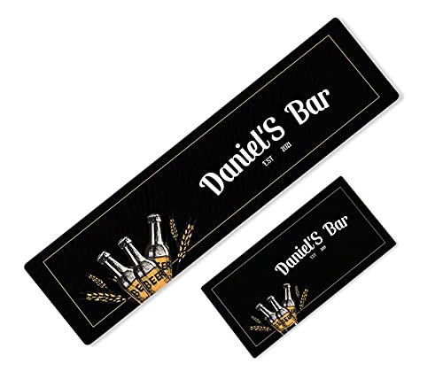 Personalised Any Text Beer Mat Label Bar Runner Ideal Home Pub Cafe Occasion 74 (46x23cm)