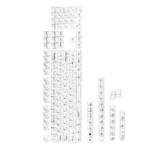 Keycaps russes transparents profil original 132 touches pour le confort visuel des rédacteurs