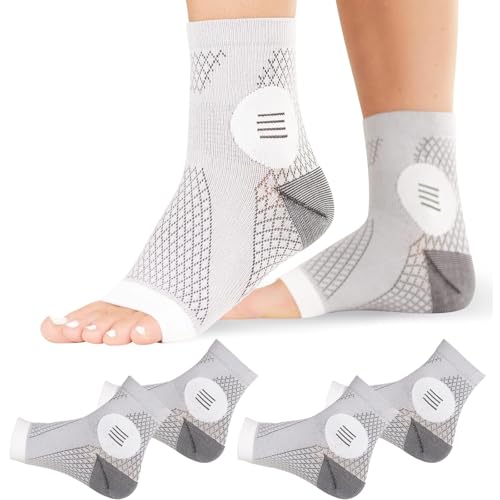 2paia Calzini Fascite Plantare Cavigliera Sportiva a Compressione Supporto per Caviglia Elastica Traspirante Cavigliera Tutore Sportiva Cavigliera Sportiva Supporto per Caviglia Calzini a compressione