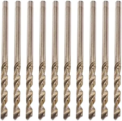 Mtsooning HSS Twist Drill Bit 10 Pcs 3mm Micro Straight Shank Electrical Drilling Tool