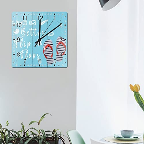 Horloge murale colorée en forme de chaussons 30,5 cm pour salon et chambre