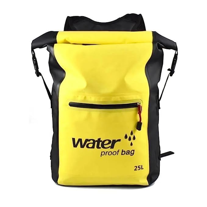 Keetoz 25 Liter Waterproof Dry Bag Backpack Pocket Shoulder Strap Compression Sack Gear Dry Bag for Water Sports Outdoor, Adventures Travel, Rafting Sports Kayaking Canoeing Travel- Multi Color