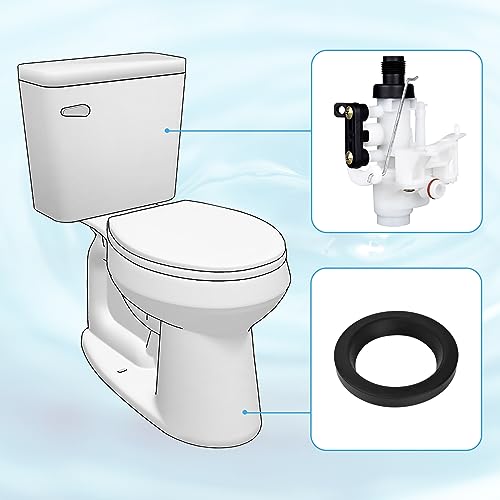 Image of 31705 RV Toilet Spare Parts, Upgraded Toilet Water Valve Kit Compatible with Thetford Aqua-Magic V High and Low Models Leak Resistance, White