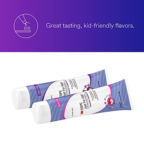 3M Just For Kids 0.4% Stannous Fluoride Brush On Gel, Extra Cavity Protection, Use After Toothpaste, Bubble Gum, 4.3 Oz #TOP2