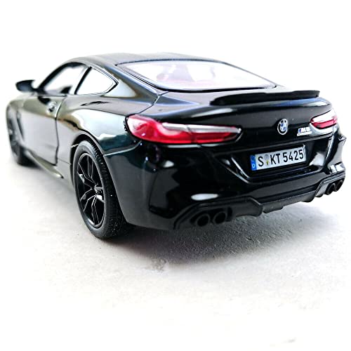 Kinsmart Bmw M8 Competition Black Red 5" 1:36 Scale Die Cast Metal Model Toy Car W/ Pullback Action #TOP1