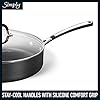 Calphalon 10-Piece Non-Stick Kitchen Cookware Set Black Pots & Pans with Stay-Cool Stainless Steel Handles Hard-Anodized Aluminum for Even Heating #4