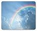 Produktbild Rainbow Mouse Pad, Realistic Image of Clear Sky Clouds and Rainbow Daytime Heavenly Calming Tranquility Gaming Mousepad Office Mouse Mat Sky Blue