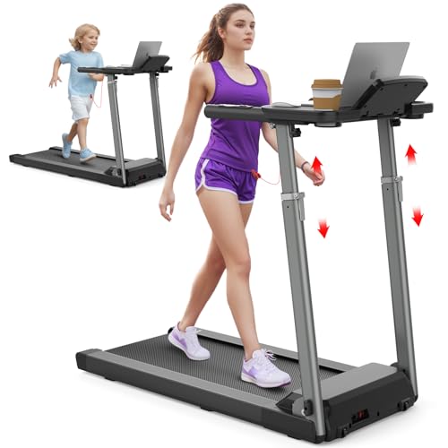 Cinta de correr para el hogar, caminadora con altura e inclinación ajustables, capacidad de 300 libras, almohadilla plegable con Bluetooth, portátil de 2.5 HP para trabajar desde casa, cintas de