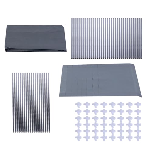 Perchero de metal Tnfeeon de 65 pulgadas con funda 5