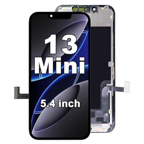 for iPhone 13 Mini Screen Replacement 5.4 Full HD LCD Display 3D Touch Screen Digitizer Full Assembly for Model A2481 A2626 A2628 A2629 A2630 (Without Tools)