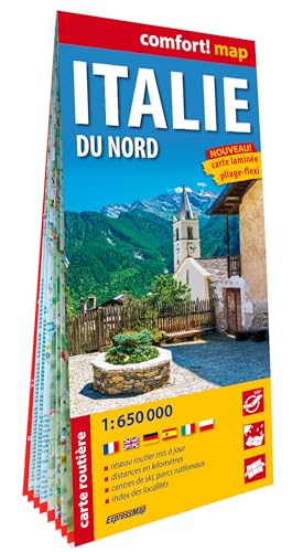 Italie du Nord 1/650.000 (carte grand format laminée)