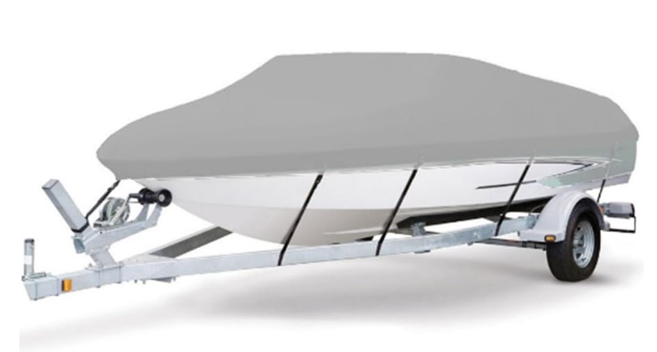 Funda para Barco Impermeable Gris 21-24ft 17-20ft 600/740 x 400cm 210d Cubierta de Barco a Prueba Agua remolques for Cuadrado(21 24ft Gray)