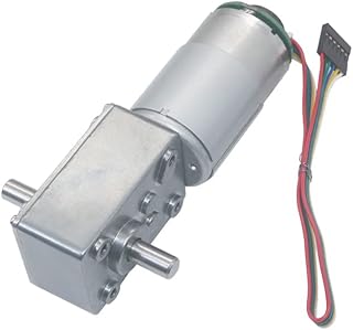 Davitu DC Motor - Double Shaft Worm Gear Motor And High Torque 12V Dc Motor With Encoder Disk And Self-Locking 24v Dc Motor - (Speed(RPM): 470rpm, Voltage(V): 24V)