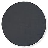 Rug Mossy 110Cm Rotund Dark Grey