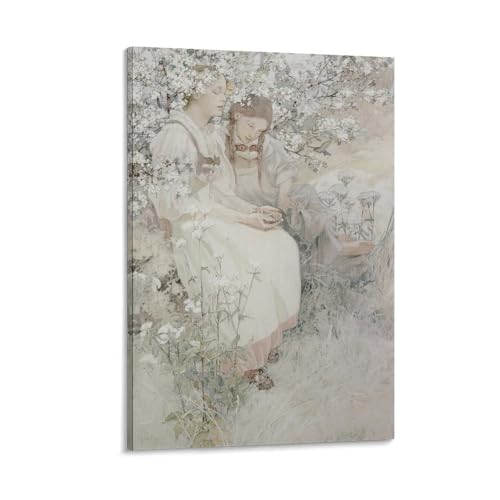 Alphonse Mucha Peinture Poster Impression Toile Triptyque Décoration 40x60