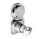 Eutuxia Universal Shower Head Holder Bracket. Removable & Adjustable Vacuum Suction Cup Wall Mount