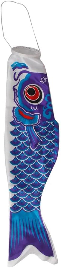 M/ 5ft/ 59inch Japanese Windsock Hanging Pandent Patio Decor Ornament (Blue Color)