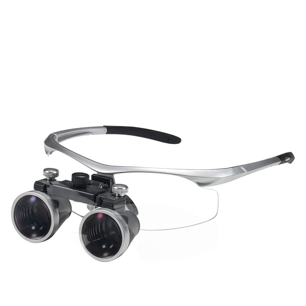 Dental Loupe 3.5X, Optical Magnifying Glasses for Dentistry, Magnifier for All Purpose(Silver)