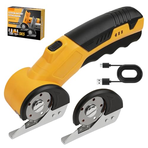 Coupe-carton 4 V - Ciseaux électriques sans fil - 1500 mAh - Ciseaux électriques sans fil - Pour tissu, cuir, tapis, papier et aluminium