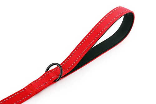Primal Pet Gear 6Ft Long Heavy Duty Double 2 Handle Dog Leash For Large And Medium Dogs, Tough Metal Clip, Durable Leashes, Training Lead For Puppy, Strong Dog Leads, Reflective Stitching, Thick Red #TOP6