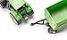 Siku 1606, DEUTZ-FAHR Tractor with Fortuna 2-axle Trailer, Toy Tractor, Metal/Plastic, Green, Removable cab, Tipping Body, Trailer with Smooth-Running rubberisedg Wheels, Trailer Coupling