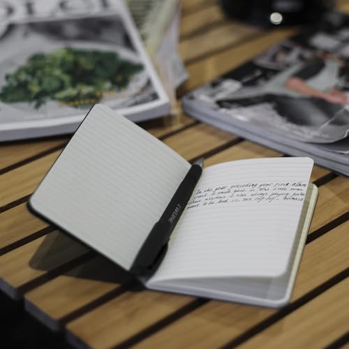 Image of Twone Softcover Pocket Notebook Set - 3.5 inch X 5.5 inch - 6 Pack - 30 Sheets - 60 Lined Pages - Perfect For The Traveler Or Author | Smooth black cardstock cover, 60 lined pages. Pocket journal for travel, office, school, daily notes & sketching.
