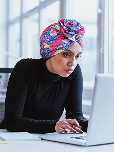 Image of SATINIOR African Turban Knotted Head Wraps for Women