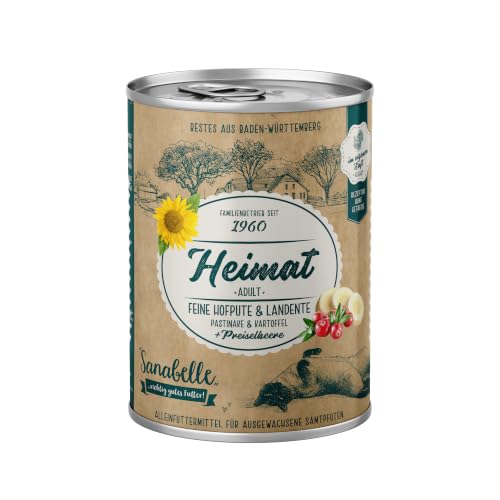 Sanabelle Heimat Dose Adult feine Hofpute & Landente Katzenfutter nass 400 g