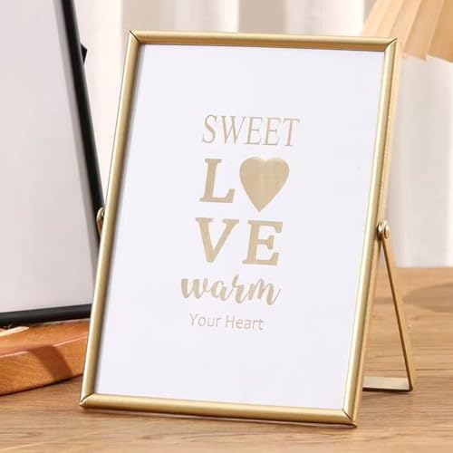 Image of Penny Wise | Trending Slim Gold Metal Photo Frame | Durable & Tarnish Resistant | Eco Friendly Metal | Classy Looking Desk Accessory | Home & Office Decor | Single Piece (4x6 Inches)
