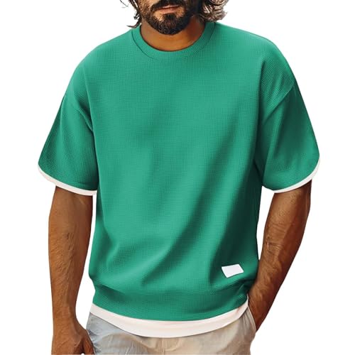 Generisch Herren T-Shirt Grün Lässig