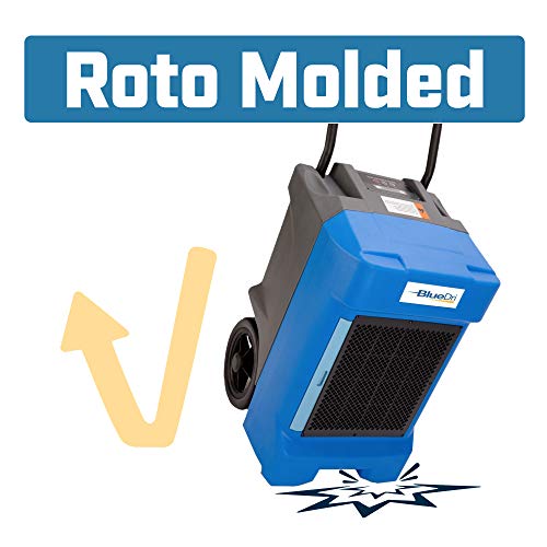 Bluedri Bd-Bd-130-Bl Industrial Commercial Dehumidifier With Hose For Basements In Homes And Job Sites, Blue #TOP5