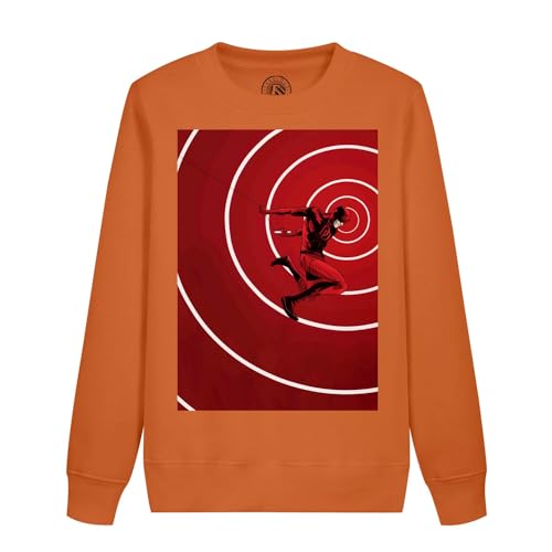 Sweatshirt enfant diable rouge de bande dessinée un pull robuste qui ne gratte pas