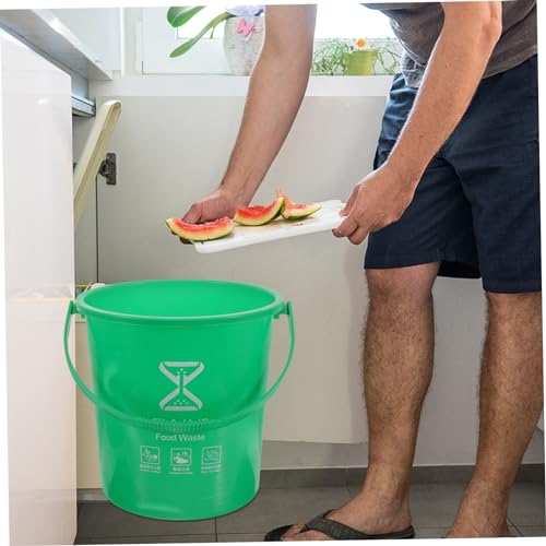 Caneca de basura rectangular de plástico para cocina miniatura 5
