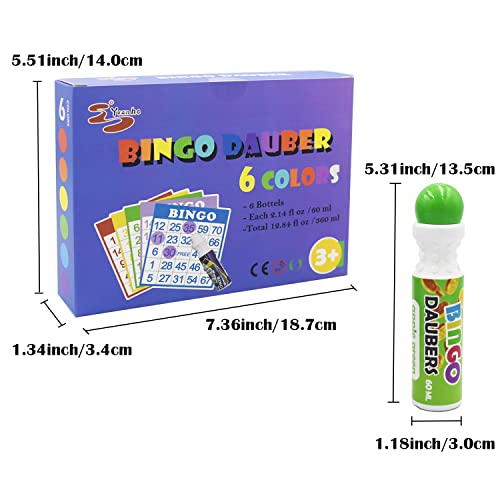 Yuanhe Bingo Daubers Dot Markers - Mixed Colors Set of 6 Pack - Thumbnail 4