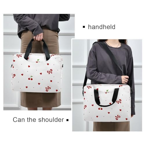 Bolso para laptop estilo messenger con diseño de lazo rojo miniatura 2